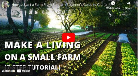 STARTING A FARM FROM SCRATCH .